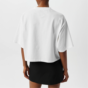 Blusa Casual de Mujer con Estampado de Hojas, Manga Corta, Cuello Redondo, Tela de Chifón, Ecológica, de Secado Rápido, Transpirable, para Todas las Estaciones, Cuello Alto Delantero - Product Image 3