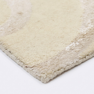 Tapis en laine mosaïque de galets bio ivoire et crème, antidérapant, écologique, pour salon, chambre et intérieurs d'hôtels - Product Image 5
