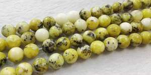 Perles rondes en turquoise jaune naturelles pour la fabrication de bijoux DIY, vente en gros - Product Image 5