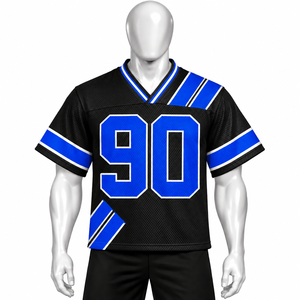 2026 Top Quality Men's V-<b>Neck</b> Mesh <b>Fan</b> Jersey Sublimated Print Breathable Short Sleeve Adult Sports Wear Jersey - Product Image 4