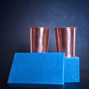 Gobelet en cuivre de luxe gaufré Royal – Anti-fuite, grande capacité, réutilisable, sans danger pour les aliments, très vendu, portable - Product Image 1