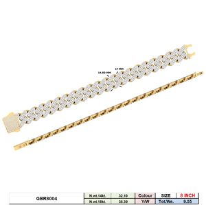 Pulsera Cubana de Oro 14K con Diamantes CVD Cultivados en Laboratorio F VVS VS, Estilo Iced Pav Link, Regalo de Boda Hip Hop, Pulsera de Declaración - Product Image 2