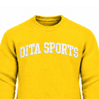 Pull en tricot doux et chaud pour homme, jaune vif personnalisé, col rond, manches longues, avec lettre en relief sur la poitrine