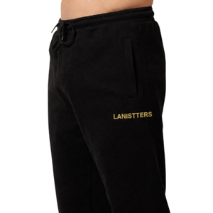 Customized <b>Men</b> Embroidery Fleece <b>Trousers</b> Loose Fit Drawstring Waist <b>Cuffed</b> Casual Pants OEM Streetwear Maker Wholesale Supplier - Product Image 6