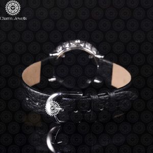 Montre de luxe pour homme en acier inoxydable Charm Jewells, cadran de 40 mm, bracelet de 20 mm, lunette sertie de diamants, fermoir caché à bouton-poussoir, mouvement mécanique - Product Image 3