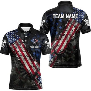 Camisetas de Dardos con Estampado por Sublimación de Alta Calidad, Logotipo Personalizado, Transpirables, de Secado Rápido, de Poliéster para Camisetas Deportivas de Equipo - Product Image 1