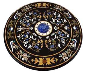 Mesa de Centro Moderna y Opulenta con Incrustaciones de Mármol Pietra Dura, Artesanía en Piedra Hecha a Mano, Mueble Decorativo y Duradero para Sala de Estar - Product Image 4