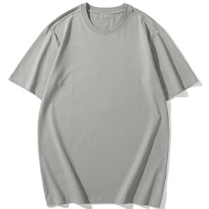 <b>Grey</b> Color Cotton Crewneck Collar Short Sleeve Regular Length Loose Fit Summer Casual Streetwear <b>T</b> <b>Shirt</b> - Product Image 6