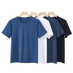 Camisetas de manga corta para hombre, de algodón, para playa, verano, informales, con cuello redondo, fabricante mayorista - Product Image 1