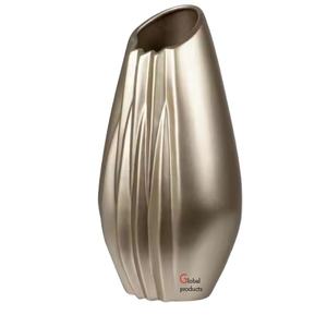 Vase à fleurs en métal nickelé au design attrayant pour la décoration de la salle de bureau de l'hôtel à la maison - Product Image 1