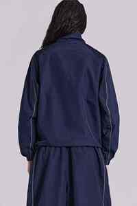 Ensemble de survêtement 2 pièces pour femme, coupe-vent en nylon Ripstop avec bandes réfléchissantes brillantes, veste et pantalon - Product Image 3