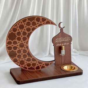 Islamic Decor Handmade Wooden Decor Laser Cut Wooden Tray Custom Ramadan Decor Personalized Eid Gift Arabic Calligraphy Decor - Product Image 3