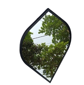 Miroir de maquillage mural encadré noir de qualité supérieure décor à la maison miroirs muraux de cadre de forme irrégulière de luxe disponibles - Product Image 3