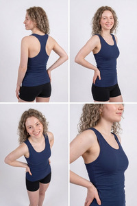 Racerback Compression Tank <b>Top</b> <b>Women's</b> Yoga Exercise Sporty Style Vest Racerback Gym Workout T-<b>Top</b> <b>Women</b> Scoop Neck Tank Tee - Product Image 6