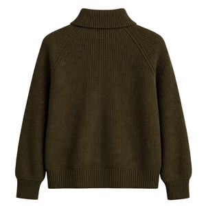 Chaqueta de punto con cremallera para mujer, con costuras texturizadas, cremallera frontal, manga larga, bolsillos utilitarios, prenda exterior informal para uso diario - Product Image 2