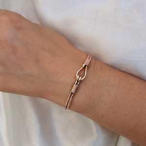 Pulsera de Cobre Puro Ajustable, Brazalete de Cobre Puro - Hecho a Mano en India por N.S Overseas - Product Image 5