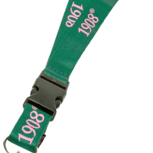AKA Green & Pink Breakaway <b>Lanyard</b> with Detachable Buckle ID Badge Key Holder Neck Strap Black Pink Green <b>Polyester</b> <b>Lanyard</b> - Product Image 3
