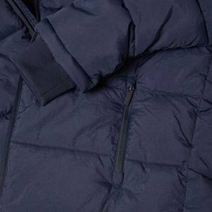 Manteaux pour hommes sur mesure avec logo OEM en gros 2025, vestes matelassées en duvet pour hommes en polyester personnalisées, couleur bleu marine, pour adultes - Product Image 4