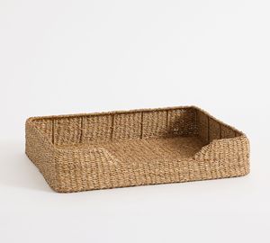 Cama rectangular baja para perros de mimbre de algas marinas, colchón de suelo, cojín para mascotas, sofá, alfombra natural de paja para gatos, suministros para muebles - Product Image 4