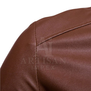 Veste en cuir de haute qualité avec logo personnalisé, vêtements de mode, veste en cuir pour hommes - Product Image 5