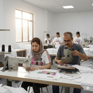 T-shirt en maille de qualité supérieure, grammage lourd, impression sérigraphique, logo personnalisé, conception sur mesure, marque privée, fabricant de premier plan, faible MOQ - Product Image 2