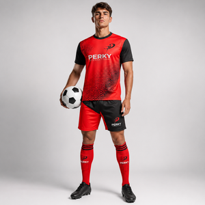 High Quality Junior Soccer Uniform Set Classic Team Colors Adjustable Features Sublimation <b>Name</b> Perfect Fit Multi-Season - Product Image 1