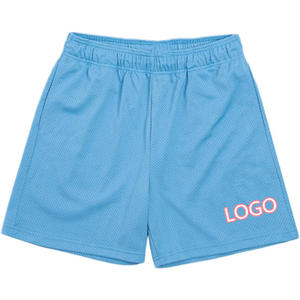 Shorts de sport décontractés en tissu mesh de haute qualité, respirants, à séchage rapide, élastiques, pour le basketball, la gym et l'entraînement, avec impression de logo. - Product Image 5