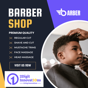 Logo de Barbier à 2 Chiffres Jaune et Violet – Marquage Commercial 2025 – Récompensé – En Stock - Product Image 2