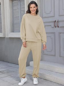 Conjunto de Sudadera con Capucha Oversize y Pantalones de Chándal de Forro Polar Premium para Mujer, Conjunto Deportivo de Sudadera con Capucha y Pantalones de Chándal para Mujer - Product Image 3
