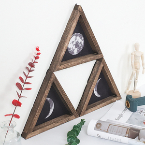 ของตกแต่งผนังรูปทรงสามเหลี่ยมลายดวงจันทร์สไตล์เรโทร ทำจากโลหะ เหมาะสำหรับตกแต่งห้องนอน ห้องนั่งเล่น และบ้าน - Product Image 3