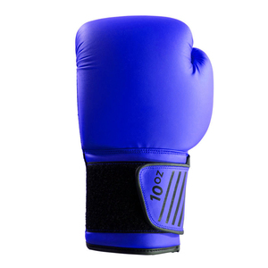 Guantes de Boxeo Azules de PU de 10oz con Cierre de Velcro y Correa Ajustable para la Muñeca para Adultos - Product Image 1