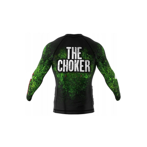 Camiseta de Manga Larga para Hombre, Sublimada, de Secado Rápido, Ajustada, con Estampado de Personajes, Verde y Negro, Cuello Redondo, Estilo Urbano - Product Image 6