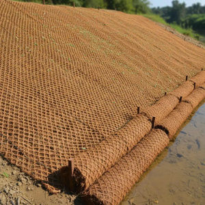 100% Natural Coconut Coir Fiber Mesh Made in Vietnam | Biodegradable Erosion Control <b>Mat</b> for Agriculture & Landscaping - Product Image 3