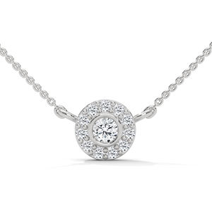 Collar Clásico de Plata con Diamante Cultivado en Laboratorio y Colgante de Corte Esmeralda, Joyería Fina para Mujer, Estilo para Uso Diario - Product Image 1