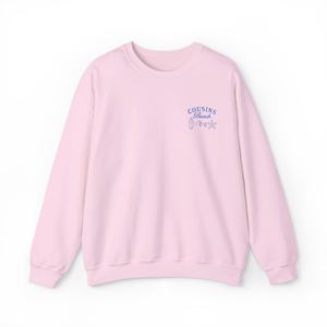 Sudadera de cuello redondo bordada Cousins Beach, unisex, de corte holgado, tejida en algodón, estilo casual para verano y streetwear. - Product Image 3