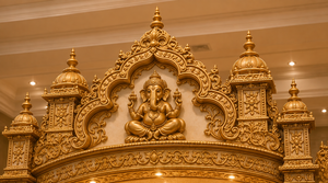 Temple Mandapam en or impérial pour les mariages d'Inde du Sud, style traditionnel tamil, Mandapam de mariage avec Ganesha, États-Unis - Product Image 5