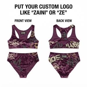 Conjunto de Bikini Premium de 240 g/m², 100% Poliéster, Cintura Alta, Relleno Extraíble, Antibacteriano, Traje de Baño Elástico con Forro Transpirable, Personalizable - Product Image 1