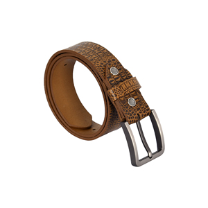 Cinturón de Cuero Genuino de Vaca para Hombre con Grabado de Cocodrilo, Estilo Vintage Casual, Hebilla Clásica - Product Image 5