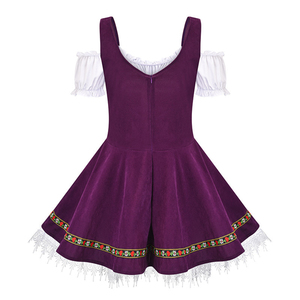 Traje de Dirndl para Mujer, Estilo Bávaro Tradicional, para Oktoberfest, Fiestas Alemanas, Disfraz de Poliéster para TV y Cine - Product Image 5