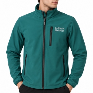 Veste de sport d'extérieur légère pour homme, en softshell, entièrement zippée, coupe confortable des manches, style moderne, flexible, pour un usage quotidien - Product Image 1