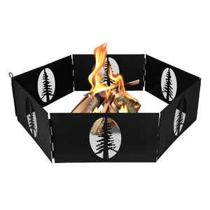 Brasero d'extérieur moderne en acier avec support de rangement pour bois et gaz naturel, pour patio, jardin, 10000-14999 BTU - Product Image 6