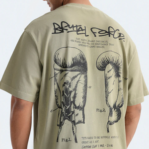 T-shirt vintage à épaules tombantes avec imprimé graphique - Streetwear rétro des années 90 - T-shirt en coton surdimensionné à imprimé géométrique brutaliste - Product Image 5