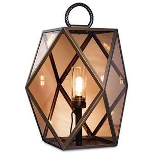 Set of 2 Black Metal Lanterns with <b>Tree</b> Design and Gold Interior Elegant <b>Outdoor</b> Candle Holders <b>Lighting</b> Decor Use Lantern - Product Image 4