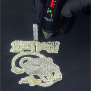 จี้เพชรโมอิสซาไนต์ VVS D สุดหรู สไตล์ฮิปฮอป เงินแท้ 925  พร้อมใบรับรอง GRA  ผ่านการทดสอบเครื่องตรวจสอบเพชร - Product Image 1