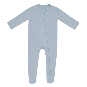 Barboteuse de sommeil et de jeu pour nouveau-né 93% bambou 7% en spandex | Chaussons pour bébé avec fermeture éclair | Chaussons pour bébé avec fermeture éclair - Product Image 2
