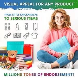 Blu chiaro Poly bollettini auto-sigillati 7.25X11 pollici 200 Pack buste di spedizione impermeabili durevoli sacchetti per la spedizione - Product Image 6