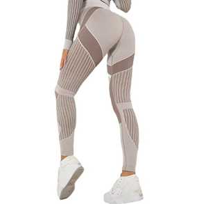 High Waist Full Length Solid Breathable Eco-Friendly Knitted Leggings Compression <b>Tummy</b> <b>Control</b> Sporty Style All Seasons Wear - Product Image 4