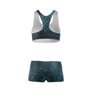 Conjunto Deportivo de 2 Piezas para Mujer Talla Grande, Bra Deportivo y Pantalones Cortos con Estampado Personalizado para Yoga, Entrenamiento y Fitness - Product Image 6