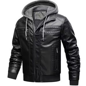 แจ็คเก็ตหนังเด็กผู้ชายแบบมีฮู้ดรุ่นใหม่ล่าสุด |   เสื้อแจ็คเก็ตหนังแท้ระบายอากาศได้ดีสำหรับการล่าสัตว์และเดินป่าในฤดูหนาว |   ขายส่ง OEM - Product Image 5