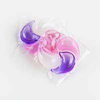 Capsules de lessive écologiques jetables pour machine à laver, faible mousse, 4-en-1, 50%-80% d'ingrédients certifiés ISO, couleur